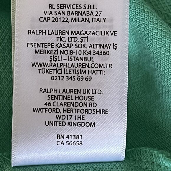 Polo Ralph Lauren Short Sleeve Polo Size 4XB Turquoise Green Preppy Golf Office - Picture 12 of 12